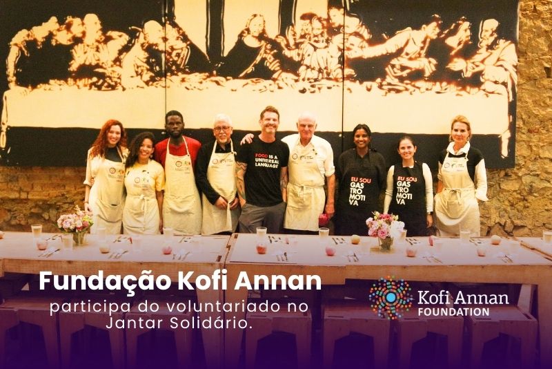 Refettorio Gastromotiva recebeu visita da Fundação Kofi Annan